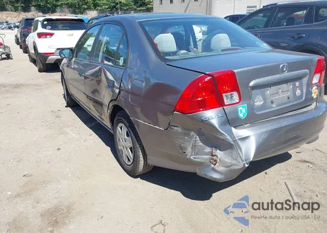 2005 Honda Civic Vp из США, поврежденный, VIN 2HGES16485H526610